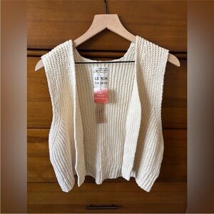 Le Bon Shoppe Granny Vest Cotton  XS/S NWT